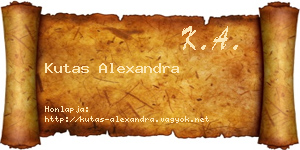 Kutas Alexandra névjegykártya
