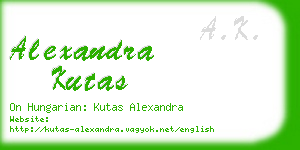 alexandra kutas business card